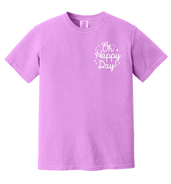 Oh Happy Pocket - Tee - Violet