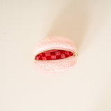 Circle Teddy Pouch-Candy Cane