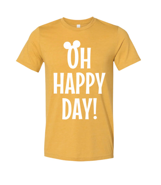 Oh Happy Day! - Tee - Mustard