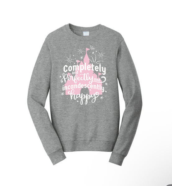 * Completely Happy - Gray Crewneck