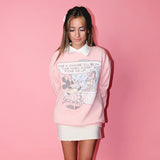 Cakeworthy Pink Minnie Comic Collared Crewneck