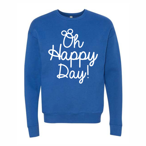 Oh Happy Day! Script - Crewneck - Royal Blue