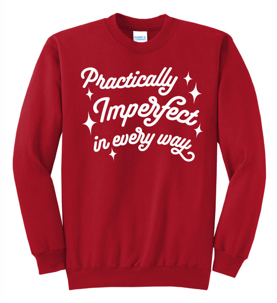 Practically Imperfect - Crewneck - Red
