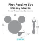 Silicone First Feeding Set: Mickey Mouse Light Blue