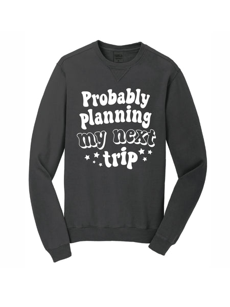 Probably Planning my Next Trip - Crewneck - Coal