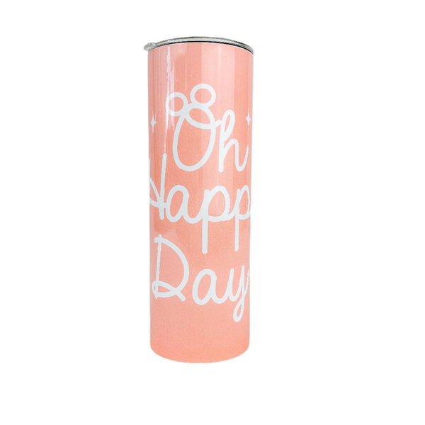 Oh Happy Day Pink 20oz Metal Tumbler