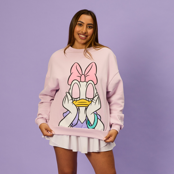 Cakeworthy Daisy Duck Drop Sleeve Crewneck
