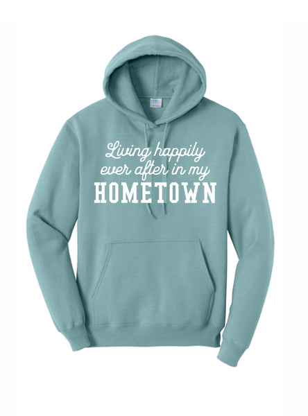 Living Happily Ever After in My Hometown - Hoodie - Blue