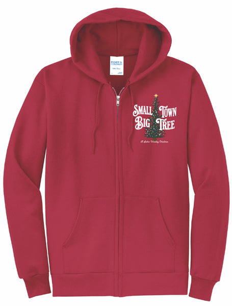 Small Town Big Tree - Zip up - Heather Red