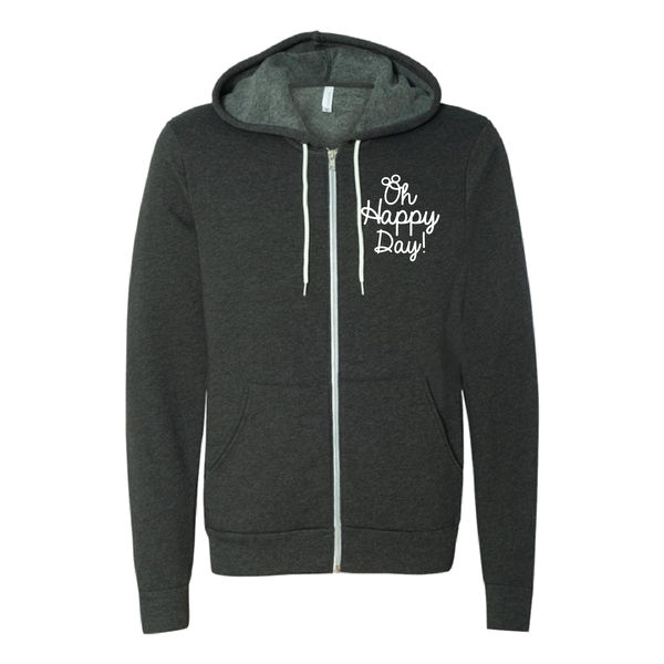 Oh Happy Day! Script - Zip up - Charcoal