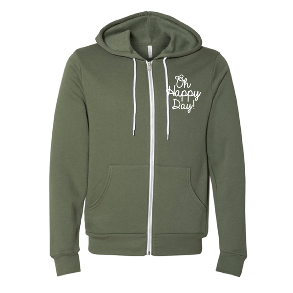 Oh Happy Day! Script - Zip up - Military Green