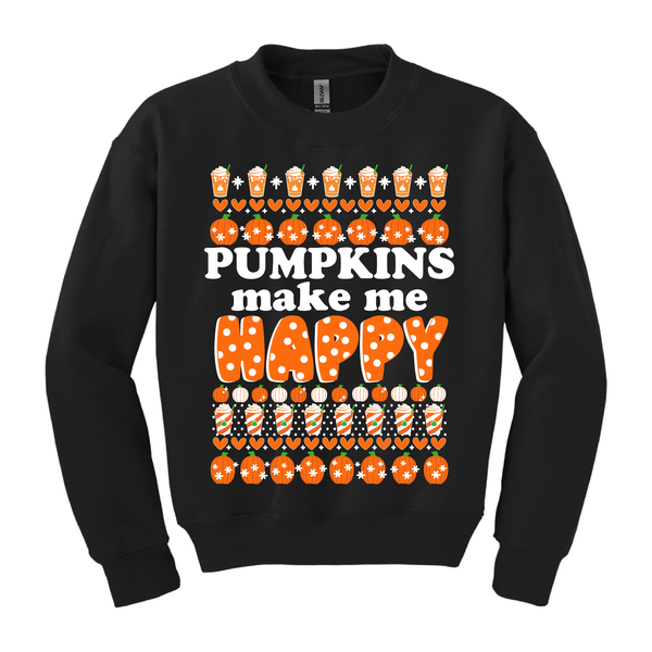 Pumpkins Make me Happy - KIDS Crewneck