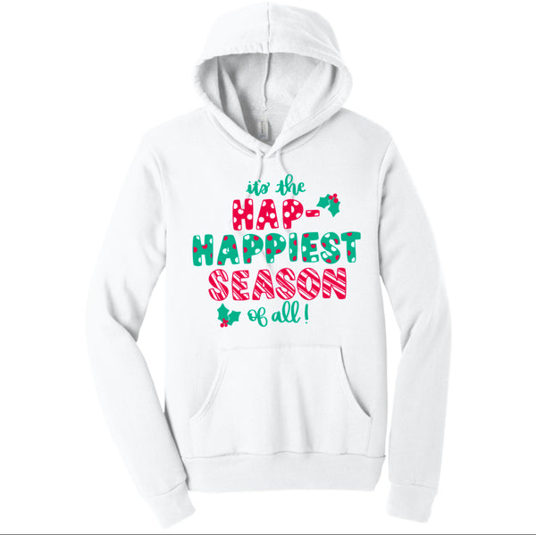 Hap-Happiest Season - White Hoodie