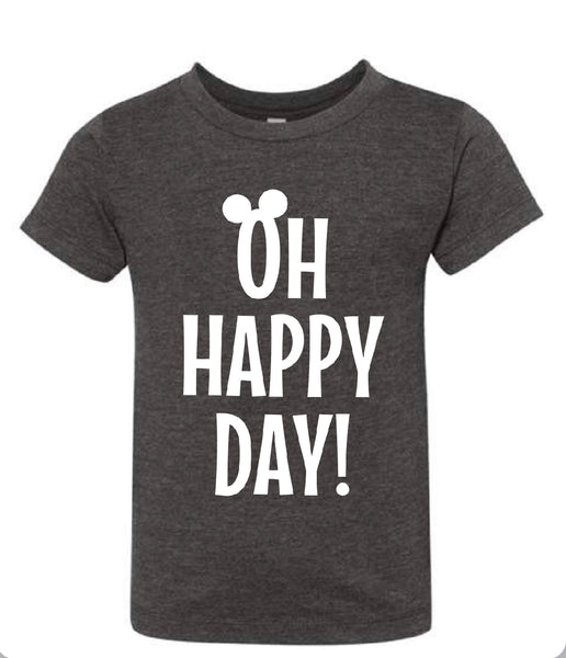 Oh Happy Day - For Kids - Charcoal - Tee