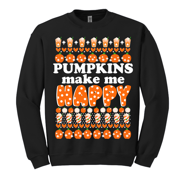 Pumpkins Make me Happy - Crewneck